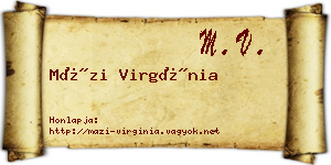 Mázi Virgínia névjegykártya